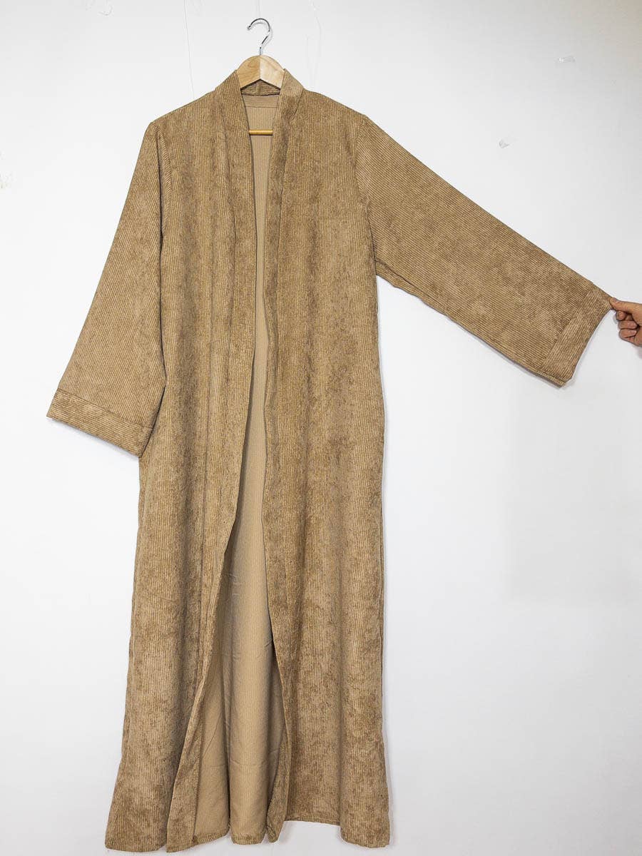Kimono with wide sleeves for women ref:2391 ribbed: Tan