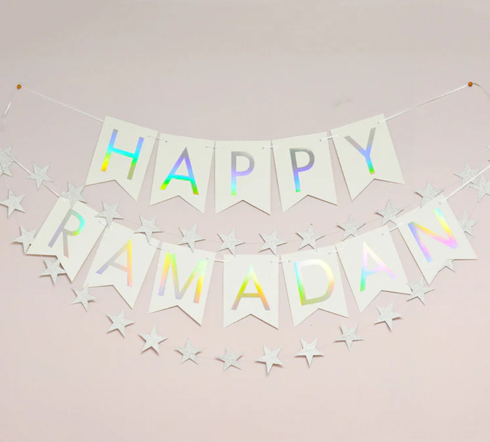 Happy EID Banner Holographic Foil