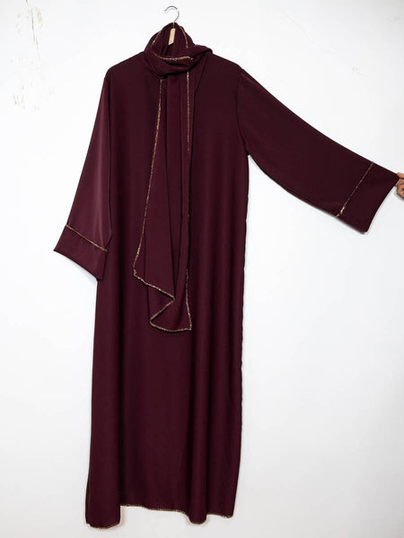 Medina Silk Abaya w/ Attached Hijab
