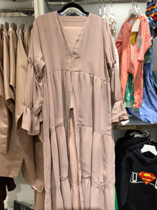 Kimono ruffled dress/ with scarf