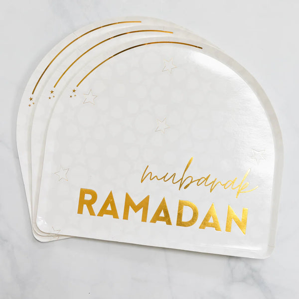 Levant Sky ‘Ramadan Mubarak’ Arch Dinner Paper Plates (Set of 12)