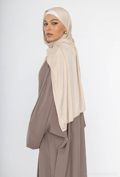 Long women's abaya ref: 2331pk: Tan
