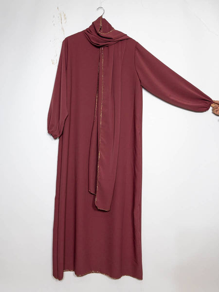 Medina silk abaya for women ref:2338pkdr: Beige