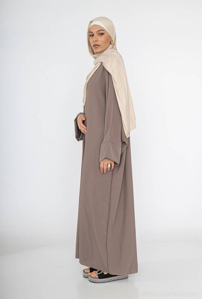 Long women's abaya ref: 2331pk: Tan