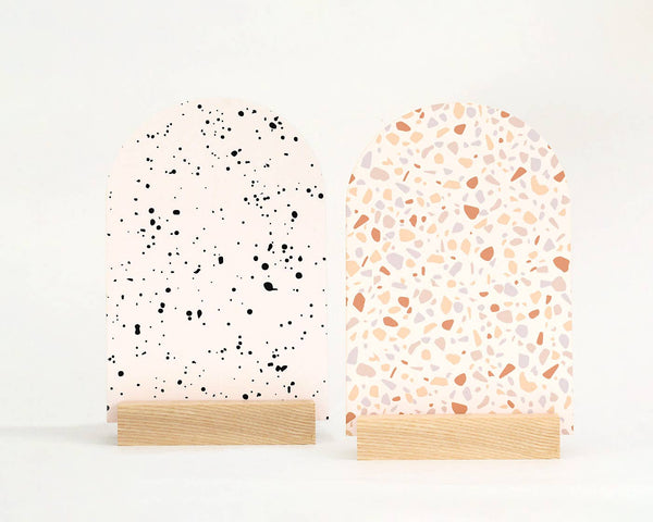 Luna 1pc Centerpiece-small wood base