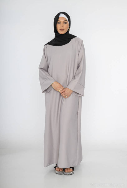 Long wide abaya Ref:2352BC: Taupe
