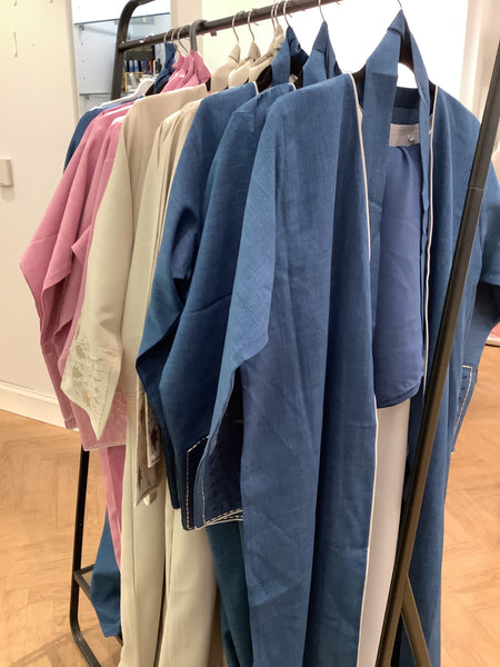 Sidraa 3 Piece Abaya with leave print sleeve