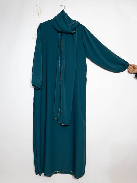 Medina silk abaya for women ref:2338pkdr: Beige