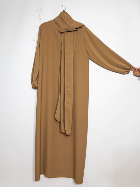 Medina silk abaya for women ref:2338pkdr: Beige