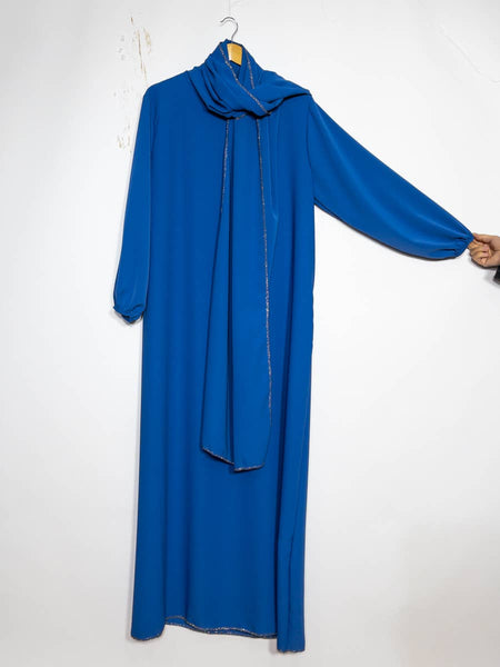 Medina silk abaya for women ref:2338pkdr: Black
