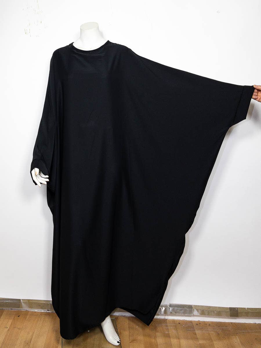 Long loose women's abaya ref:2389pk-B: Black