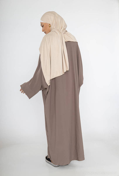 Long women's abaya ref: 2331pk: Brown