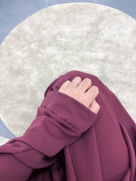 Long loose women's abaya ref:2389pk-B: Fir Green