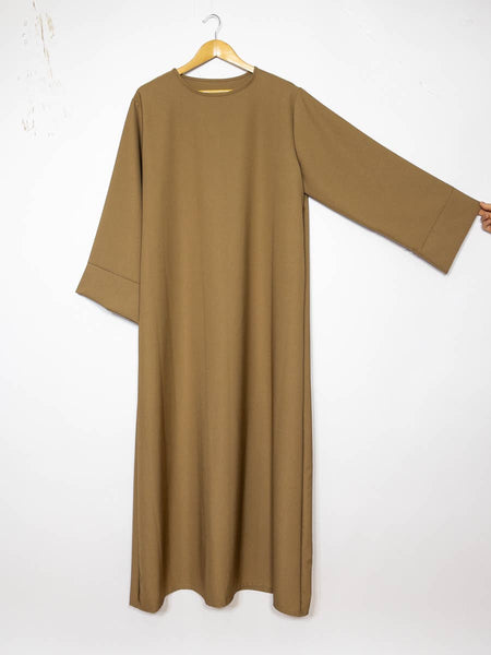 Long wide abaya Ref:2352BC: Taupe