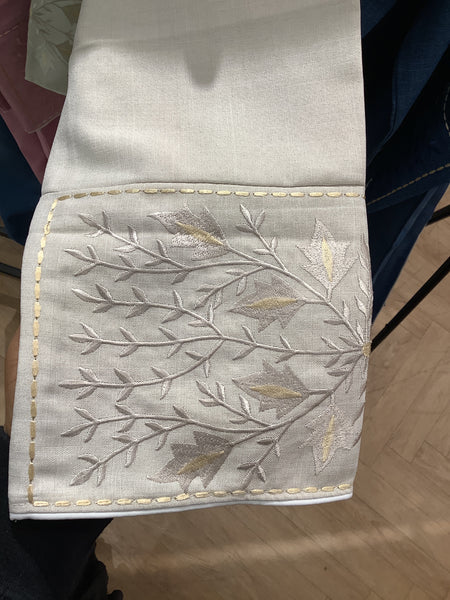 Sidraa 3 Piece Abaya with leave print sleeve