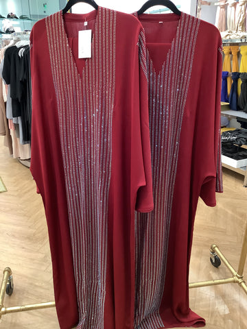 Beaded embroidered Abaya/ scarf