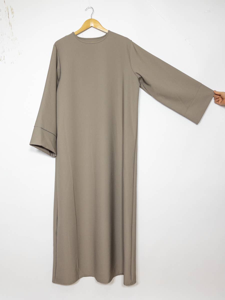 Long wide abaya Ref:2352BC: Taupe
