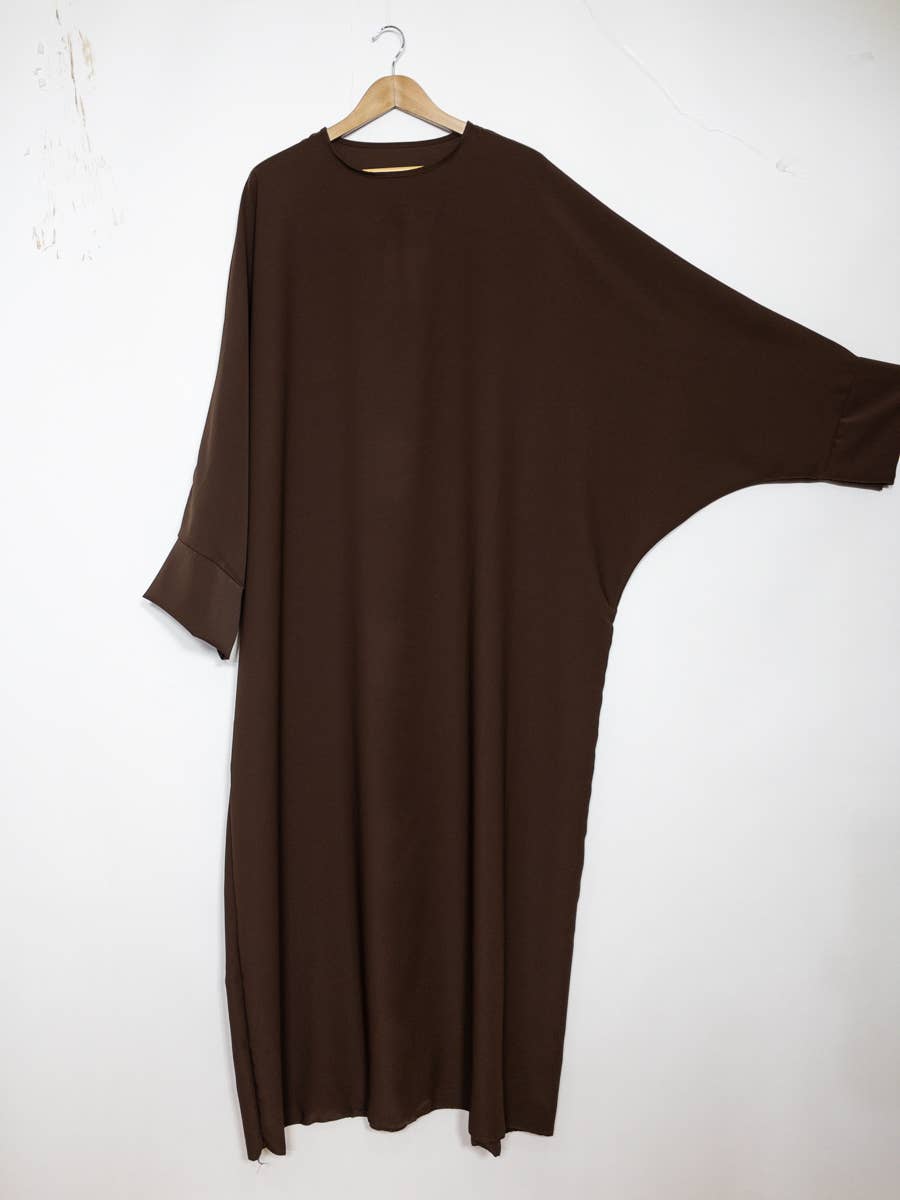 Long women's abaya ref: 2331pk: Brown
