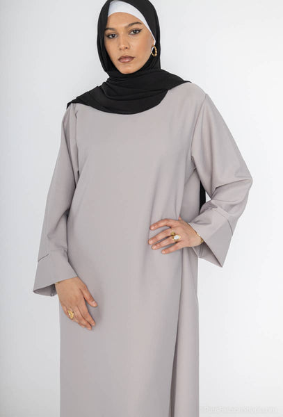 Long wide abaya Ref:2352BC: Taupe