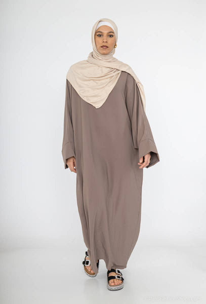 Long women's abaya ref: 2331pk: Tan
