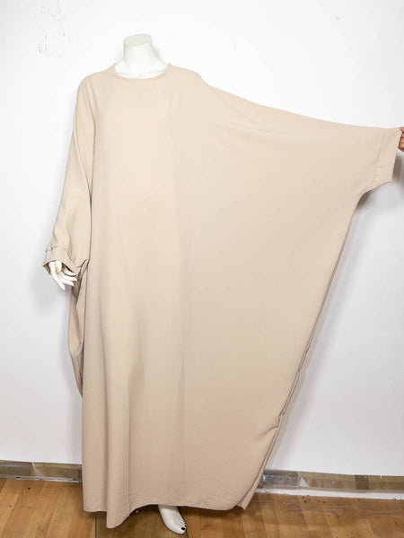 Long loose women's abaya ref:2389pk-B: Fir Green