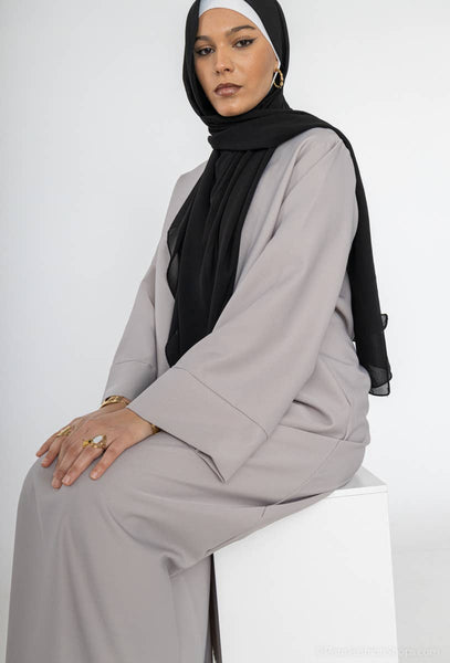 Long wide abaya Ref:2352BC: Taupe