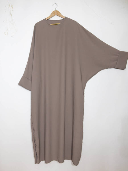 Long women's abaya ref: 2331pk: Tan