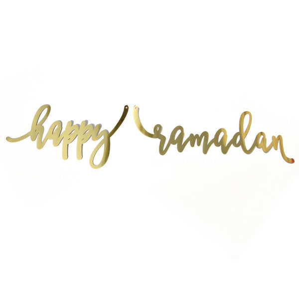 Calligraphy 'Happy Ramadan' banner: Gold