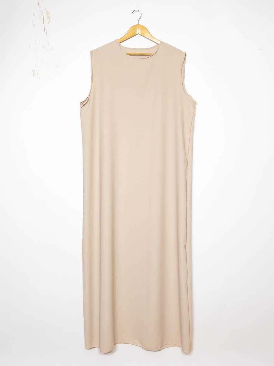 Abaya long large ref:2353pk: Beige