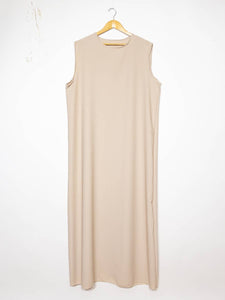 Abaya long large ref:2353pk: Beige