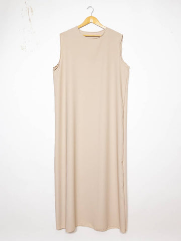 Abaya long large ref:2353pk: Beige