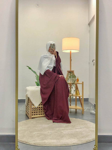 Long loose women's abaya ref:2389pk-B: White