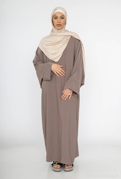 Long women's abaya ref: 2331pk: Brown
