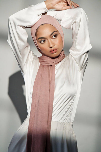 Premium Jersey Hijab - Rose Quartz: Rectangle 65" x 27" / Rose Quartz / Jersey