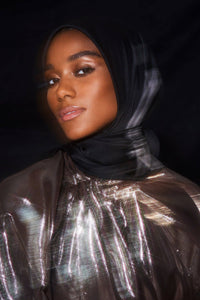 Perfect Satin Hijab - Black: Rectangle 72" x 27" / Black / Satin