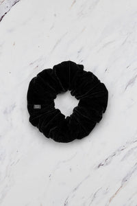 Small Velvet Shaping Scrunchie – Black: Small 6.5" / Black / Velvet