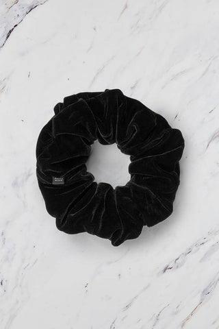 Large Velvet Shaping Scrunchie – Black: Large 8.5" / Black / Velvet