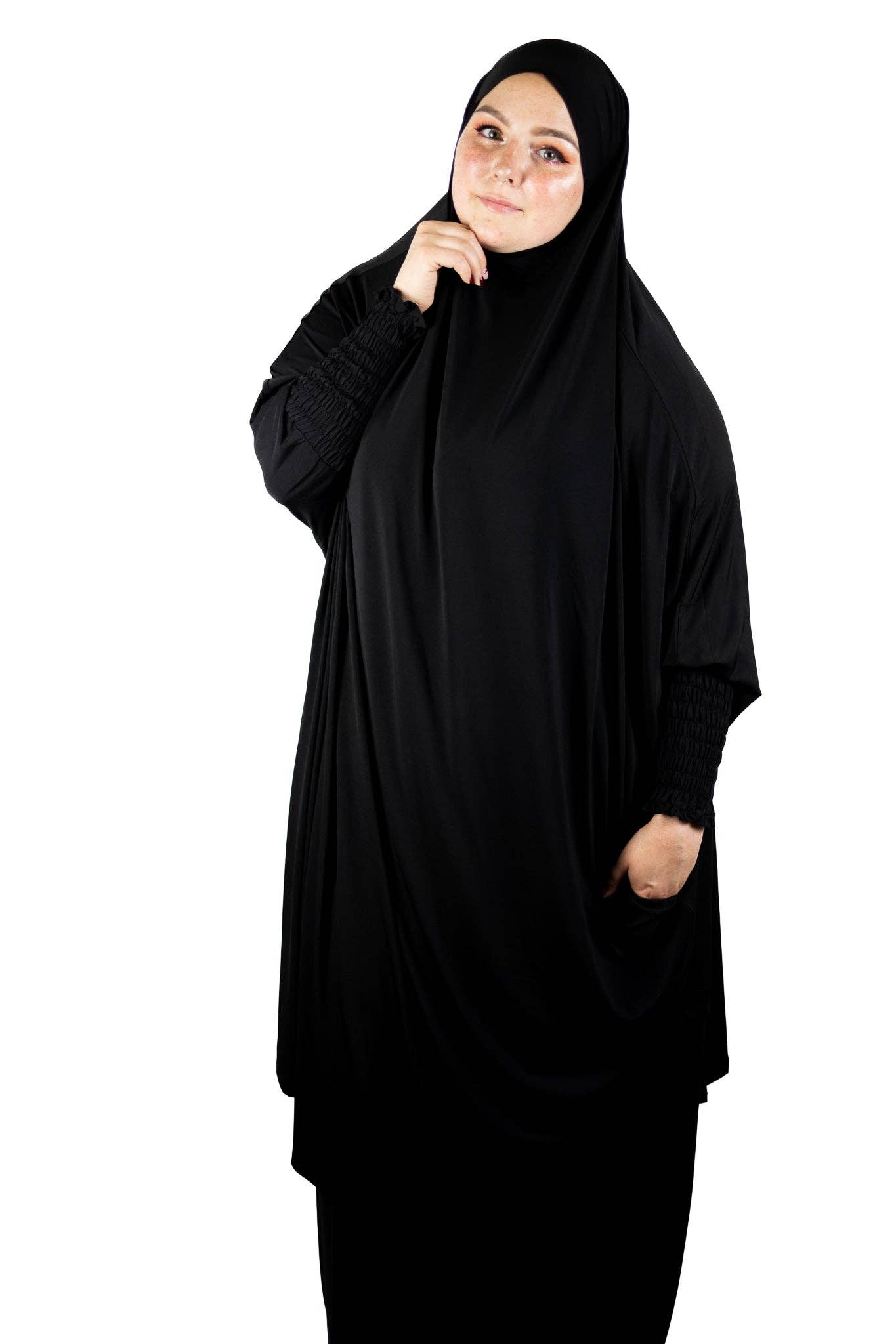Two-Piece Prayer Jilbab Set - Black