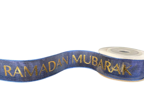 Ramadan Mubarak Organza Ribbon